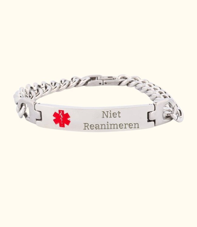 Rvs Alert Armband Met Medische Identificatie Voor Noodgevallen