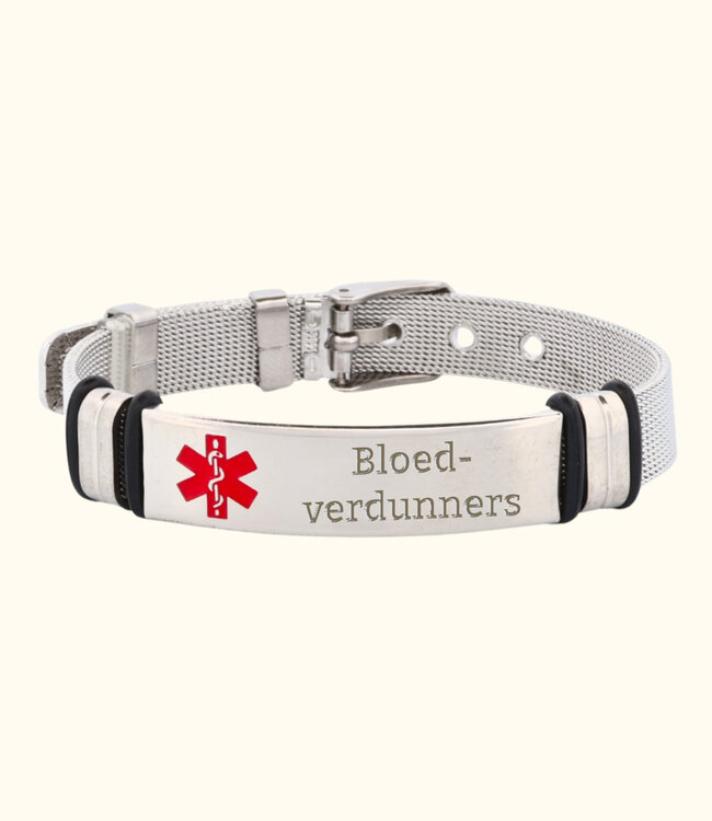 ID-armband Voor Vrouwen Met Gegraveerde Medische Informatie Voor Noodgeval