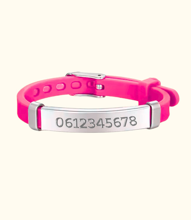 Armbandje Met Telefoonnummer Gegraveerd