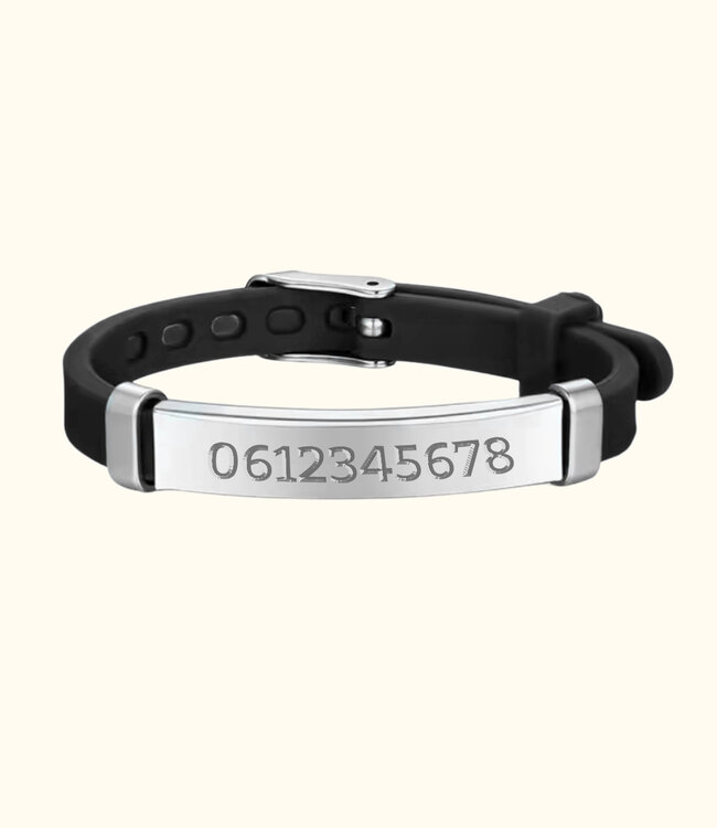 Armbandje Met Telefoonnummer Gegraveerd