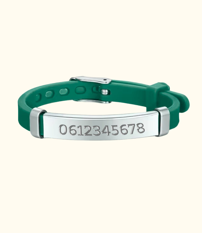 Armbandje Met Telefoonnummer Gegraveerd