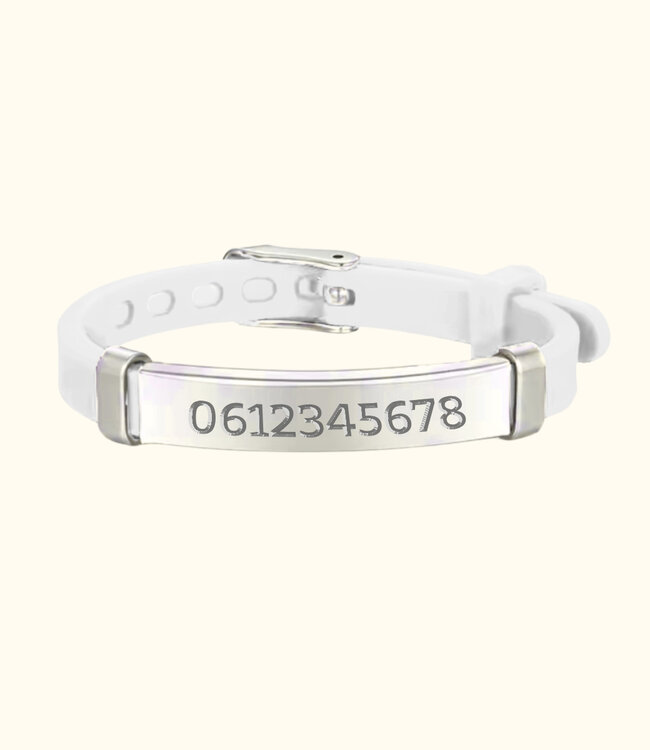 Armbandje Met Telefoonnummer Gegraveerd