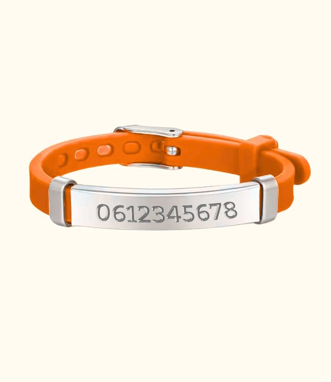 Armbandje Met Telefoonnummer Gegraveerd