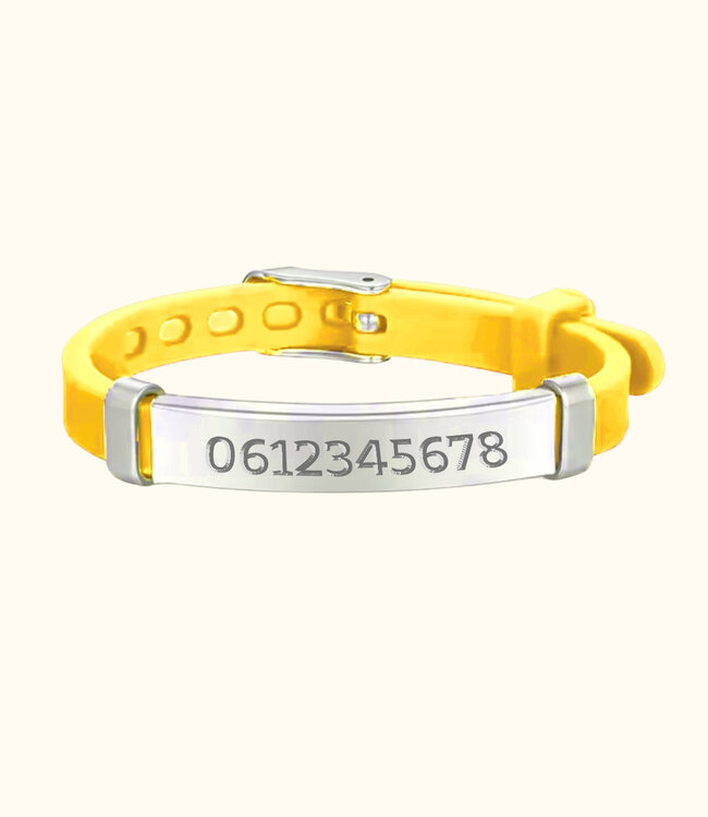 Armbandje Met Telefoonnummer Gegraveerd