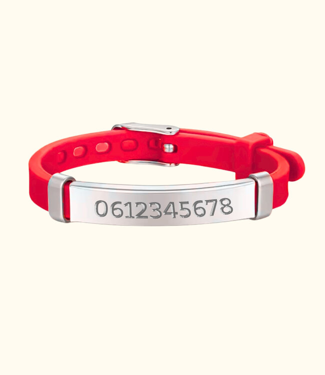 Armbandje Met Telefoonnummer Gegraveerd