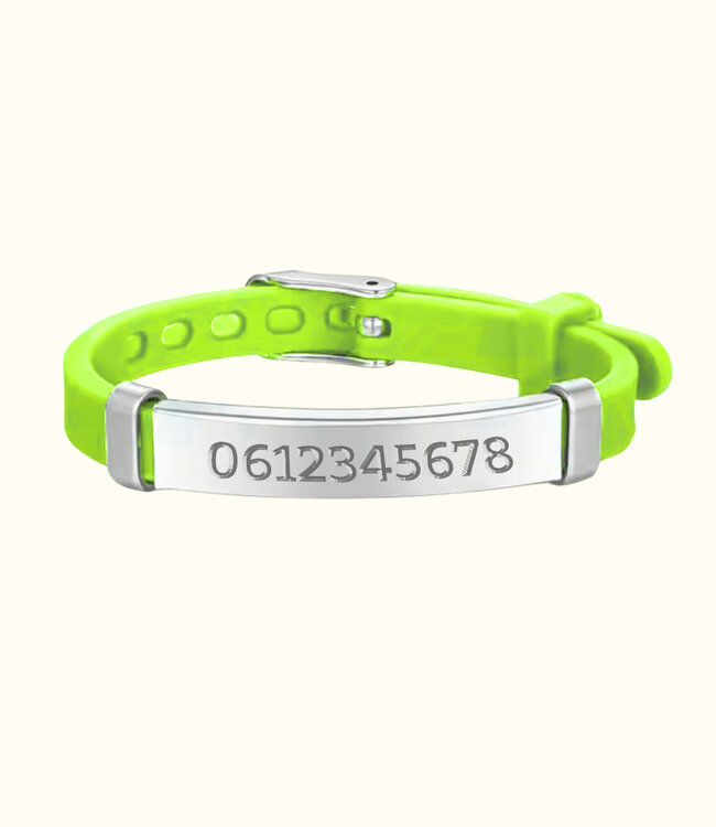 Armbandje Met Telefoonnummer Gegraveerd