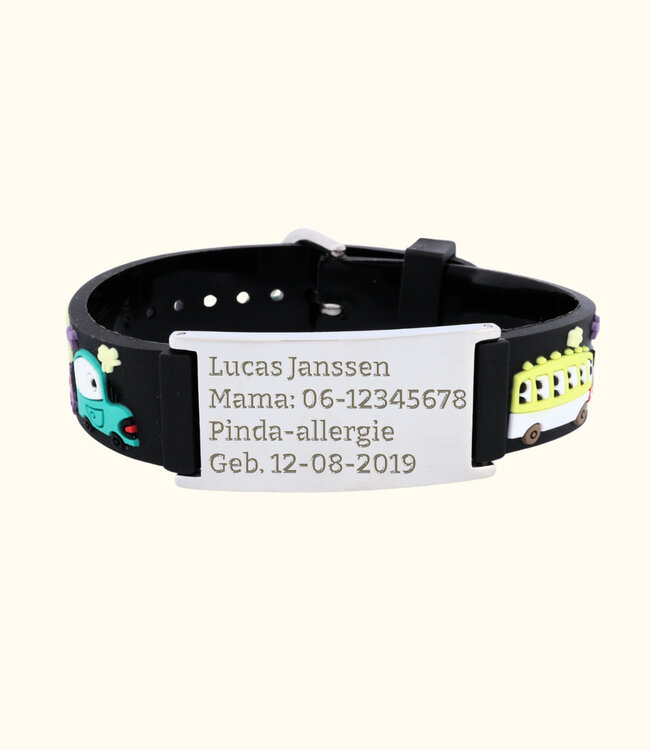 SOS armbandje met auto print