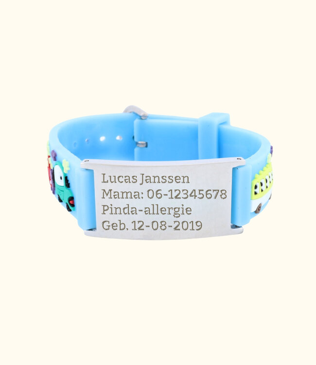 SOS armbandje met auto print