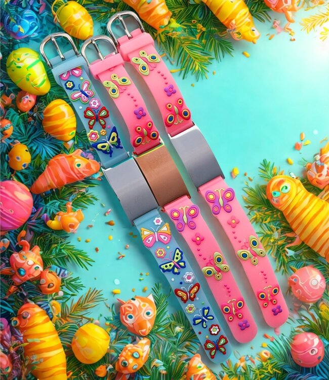 Handig SOS Armbandje met mooie Vlinder print