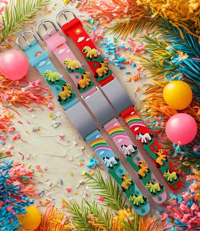 Handig SOS Armbandje met Pony Print