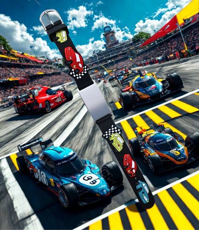 Handig SOS Armbandje met Leuke Racing print