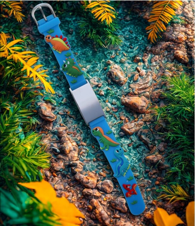 Handig SOS Armbandje met leuke Dino print