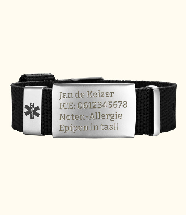 Verstelbare Armband met Medische Gegevens