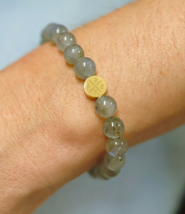 Maansteen Kralen Armbanden met persoonlijke initialen