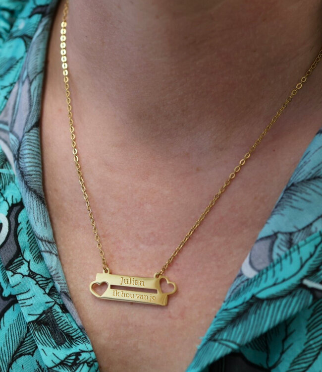 Persoonlijke Barketting Met Gravure En Symbolische Hartjes