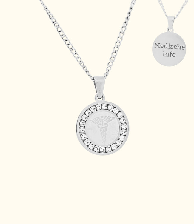 Graveerbare Hanger Met Esculaap Voor Gezondheidsgegevens