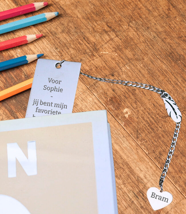 Luxe Gepersonaliseerde Boekenlegger Met Eigen Tekst