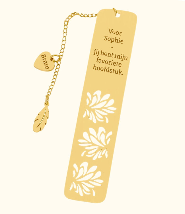 Luxe Gepersonaliseerde Boekenlegger Met Eigen Tekst