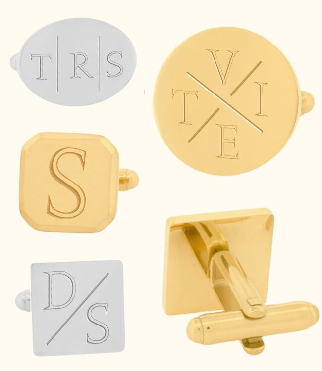 Personaliseer Manchetknopen Met Initialen