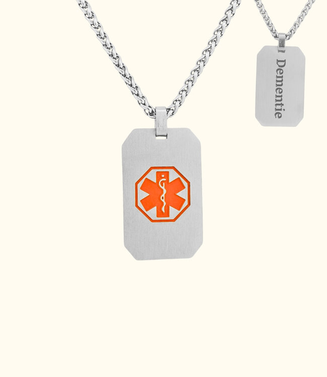 SOS Ketting Geschikt Voor Volwassenen Met Noodinformatie