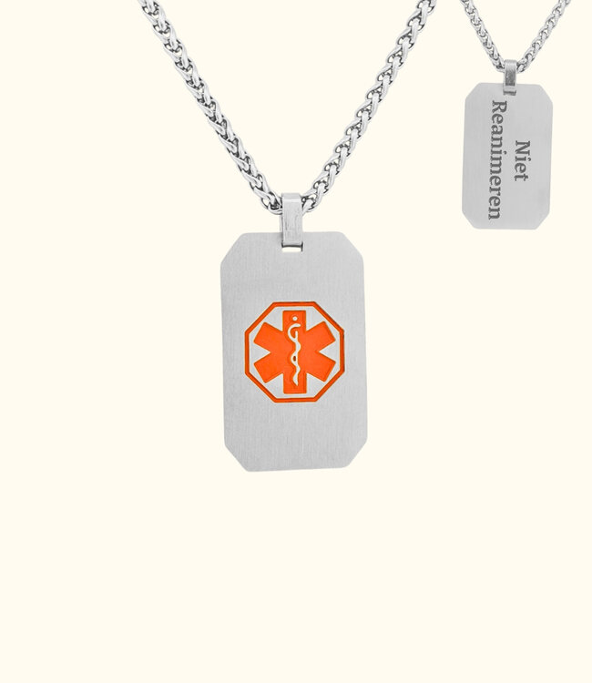 SOS Ketting Geschikt Voor Volwassenen Met Noodinformatie