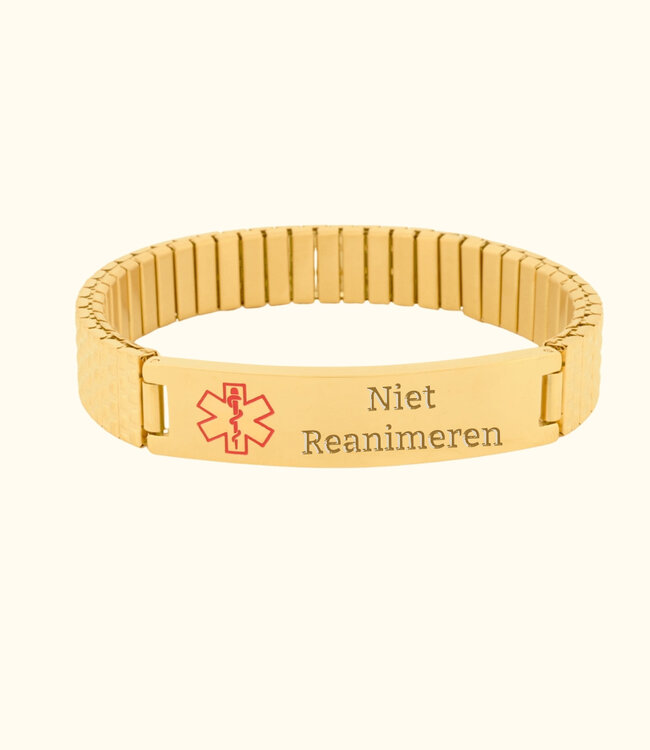 Stretch Armband met Gegraveerde Medische Informatie