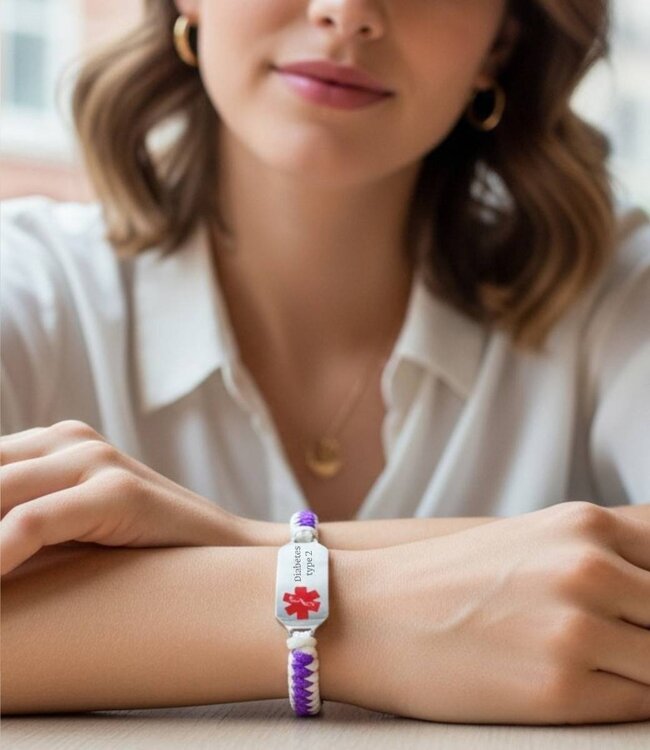 Koord Armband Met Medische Gegevens