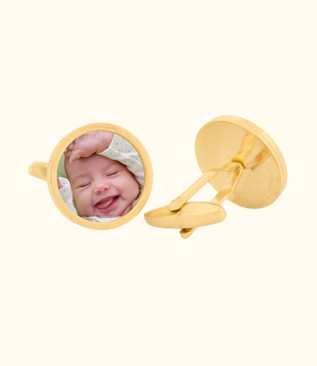 Manchetknopen met jouw foto in full color