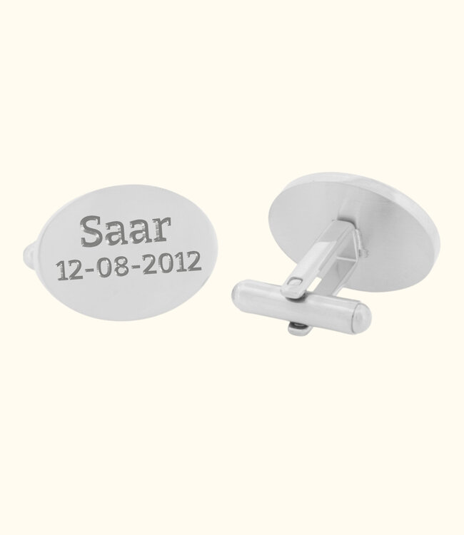 Gegraveerde manchetknopen met jouw naam