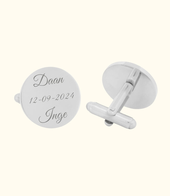 Gegraveerde manchetknopen met jouw naam