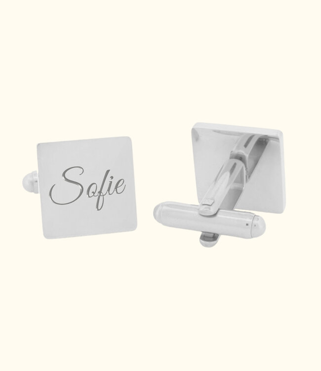 Gegraveerde manchetknopen met jouw naam