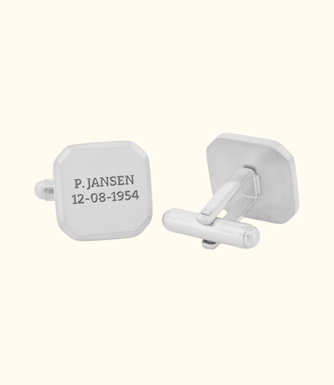 Gegraveerde manchetknopen met jouw naam