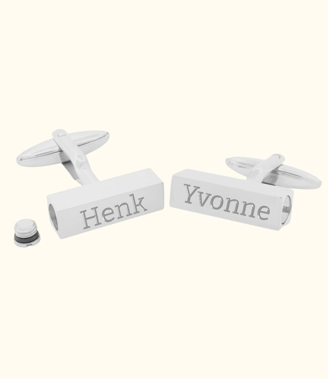 Manchetknopen om te vullen met as