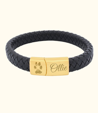 Briansa Pootafdruk Armband Van Leer