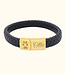 Leren armband met pootafdruk als symbool van eeuwige vriendschap