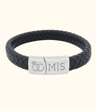 Briansa Initialen Armband Van Leer