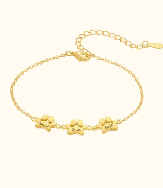 Poot naamarmband een blijvende herinnering aan jouw trouwe maatje