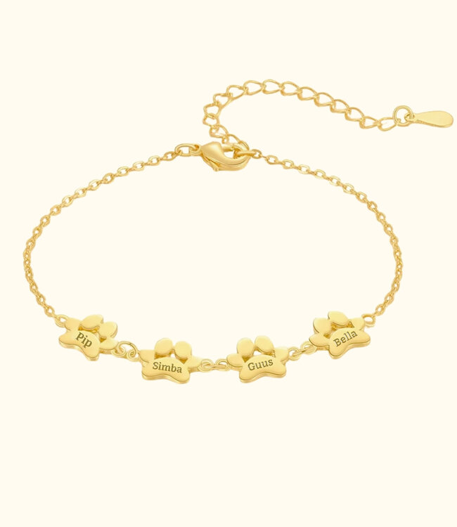 Poot naamarmband een blijvende herinnering aan jouw trouwe maatje