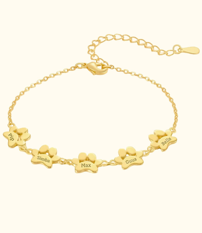 Poot naamarmband een blijvende herinnering aan jouw trouwe maatje