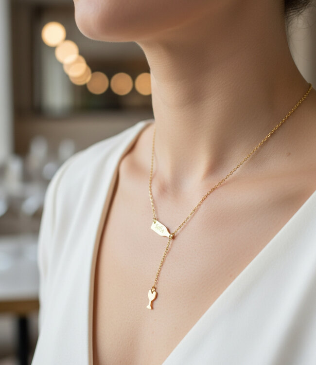 Wijnfles Ketting draag jouw passie voor wijn met stijl