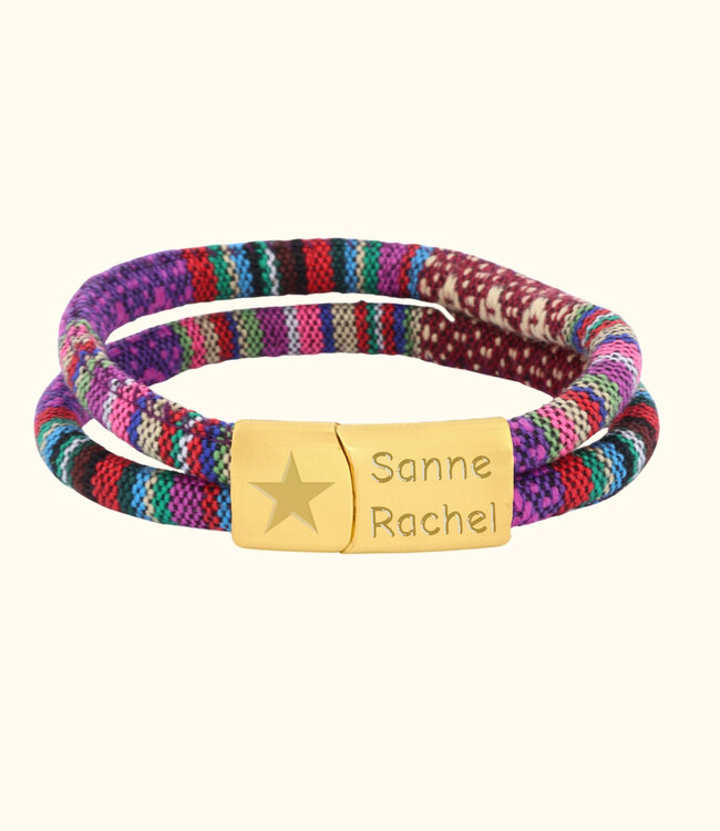 Naam Koord Armband Ibiza draag jouw naam of die van een geliefde met trots