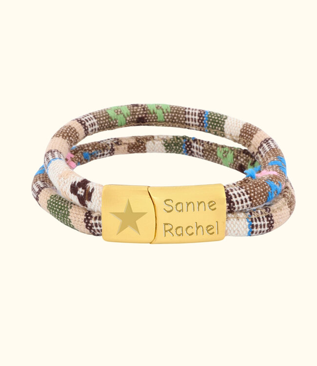 Naam Koord Armband Ibiza draag jouw naam of die van een geliefde met trots