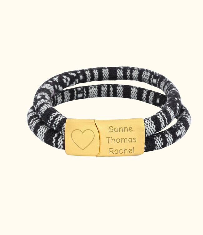 Naam Koord Armband Ibiza draag jouw naam of die van een geliefde met trots