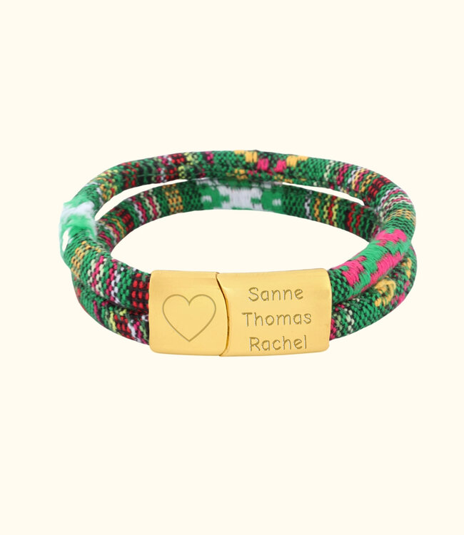 Naam Koord Armband Ibiza draag jouw naam of die van een geliefde met trots