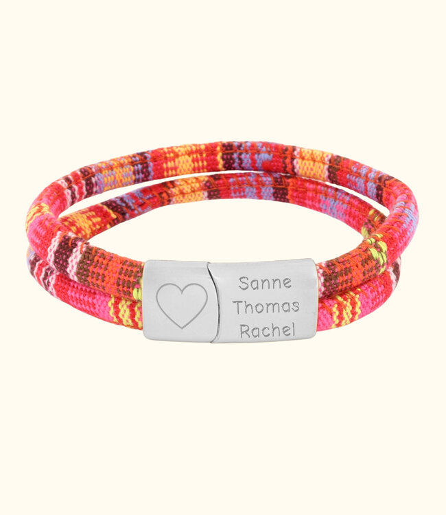 Naam Koord Armband Ibiza draag jouw naam of die van een geliefde met trots