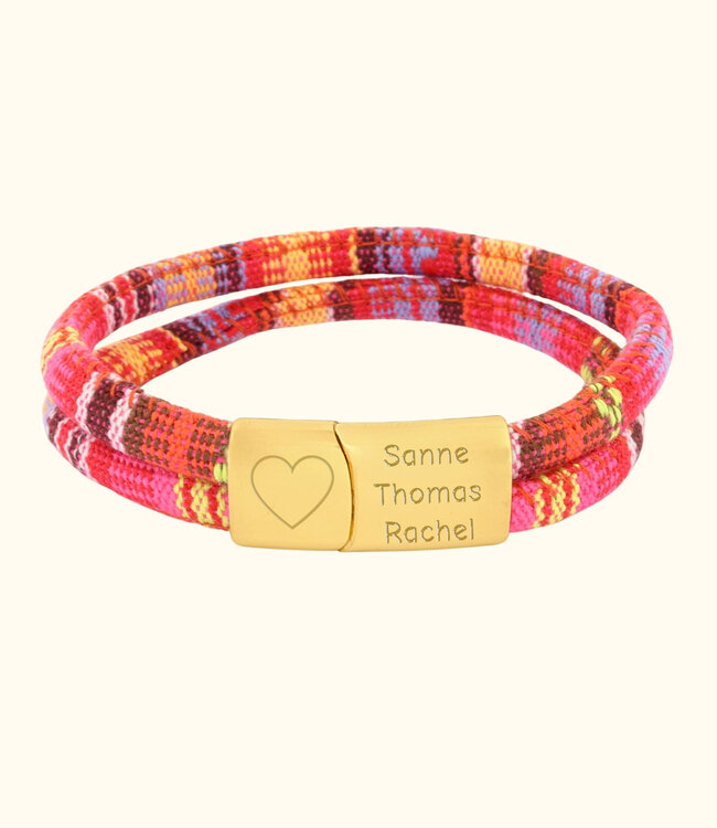 Naam Koord Armband Ibiza draag jouw naam of die van een geliefde met trots