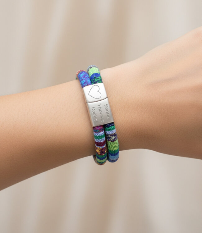 Naam Koord Armband Ibiza draag jouw naam of die van een geliefde met trots
