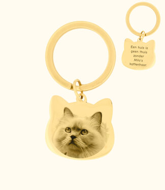 Briansa Kat Hoofd Sleutelhanger