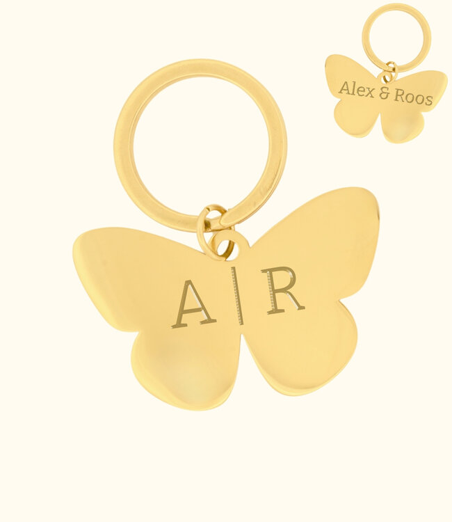 Vlinder Sleutelhanger een betekenisvol accessoire met persoonlijke gravure