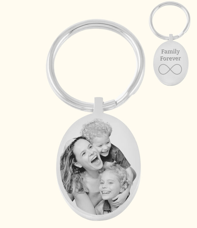 Luxe Ovale Sleutelhanger Met Foto draag jouw mooiste herinnering altijd met je mee